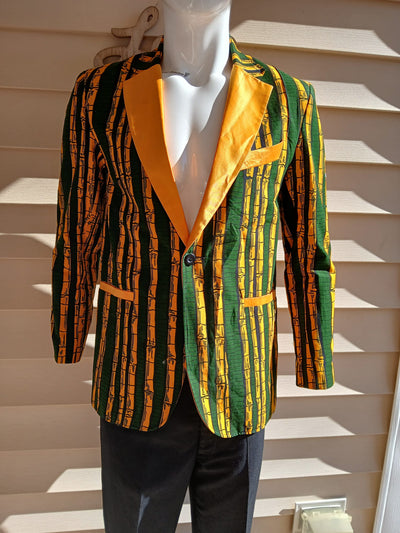 Grn/Gold Bamboo Gold Lapel