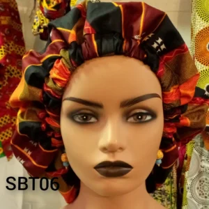 African Print Satin Hair Bonnet