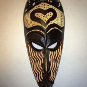 Handcrafted Wooden Mask – Unique African Decor for Wall Art, Home, and Office