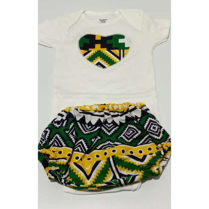 African Baby Girl Diaper Cover Set - Image 3