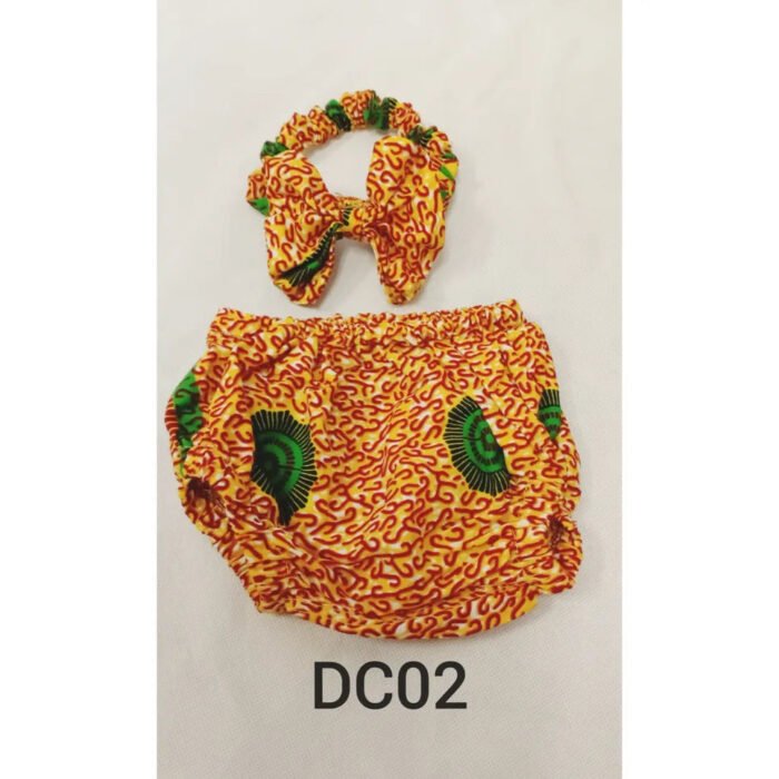 African Baby Girl Diaper Cover Set - Image 7