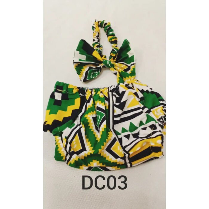 African Baby Girl Diaper Cover Set - Image 6