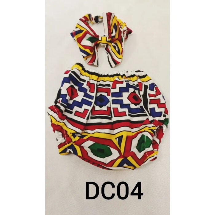 African Baby Girl Diaper Cover Set - Image 5