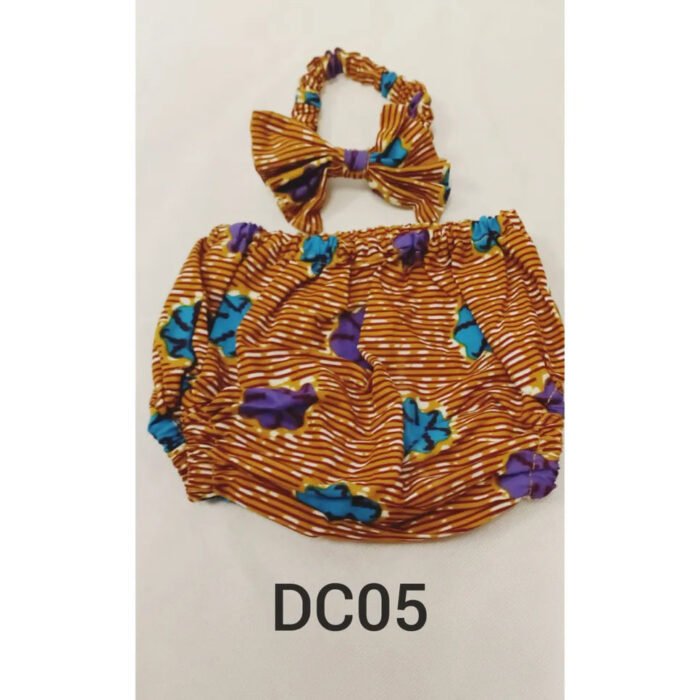African Baby Girl Diaper Cover Set - Image 4