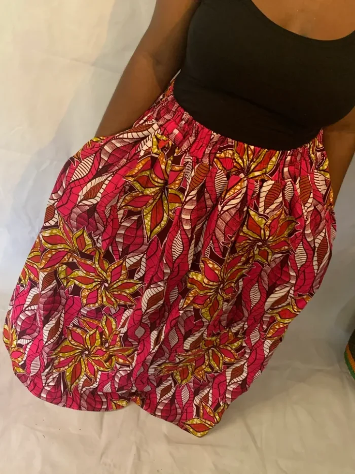 African/Ankara Gather Skirt
