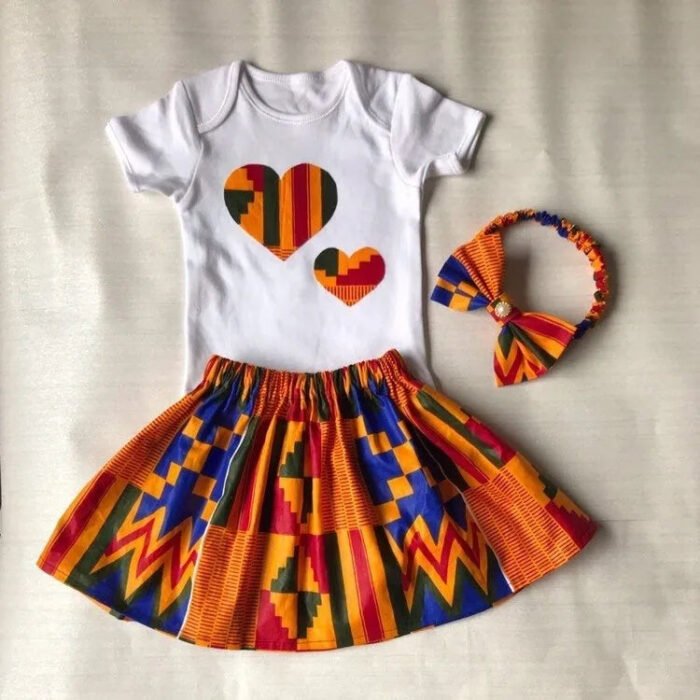 African Baby Girl Onesie set