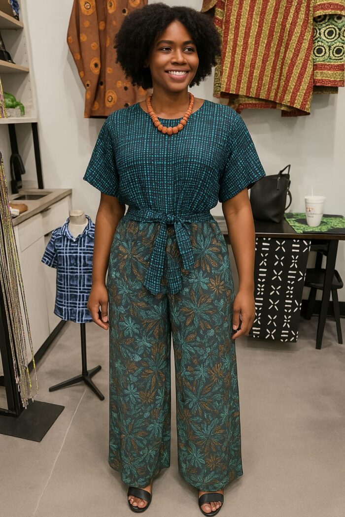 African Print Jumpsuit - Image 2