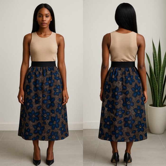 Waist elastic skirt