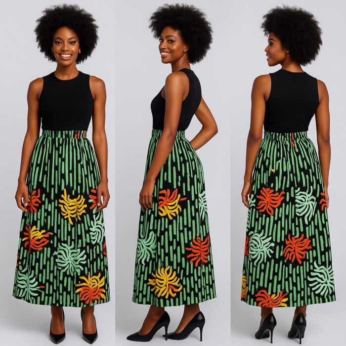 Long gathered skirt - Image 2