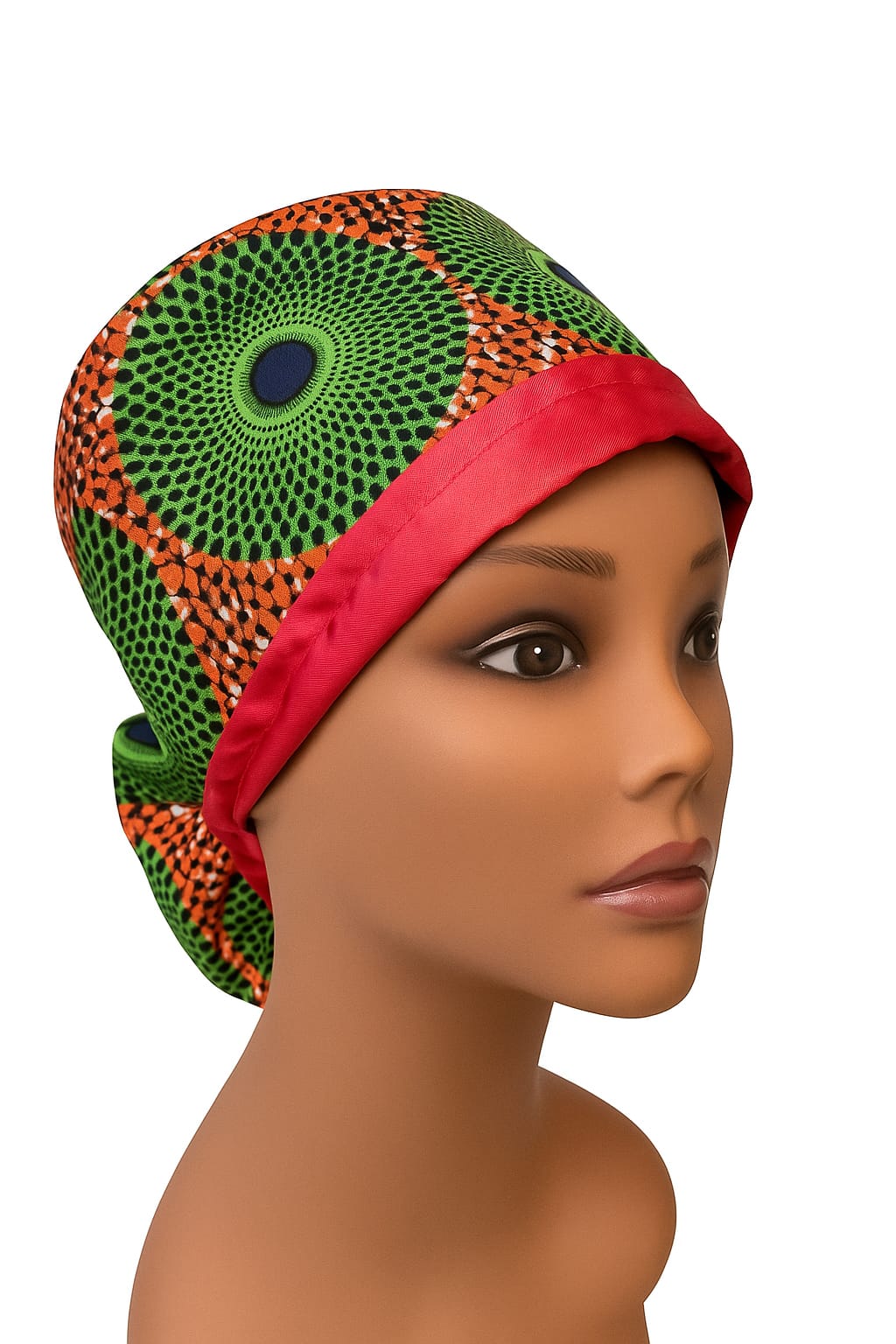 Ankara Satin-Lined Hair Cover. Adjustable Afrocentric scrub cap or Sleep bonnet - Image 7