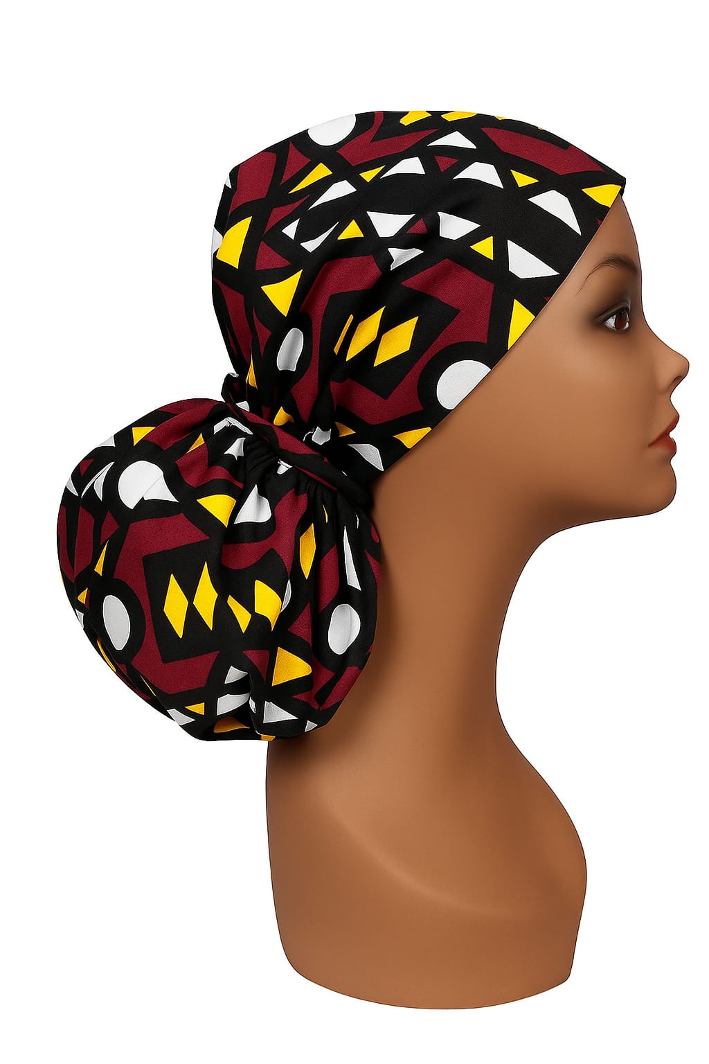 Ankara Satin-Lined Hair Cover. Adjustable Afrocentric scrub cap or Sleep bonnet - Image 6