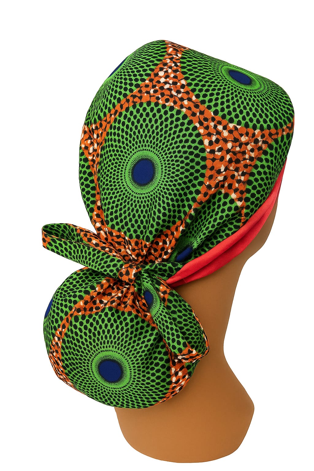 Ankara Satin-Lined Hair Cover. Adjustable Afrocentric scrub cap or Sleep bonnet - Image 8