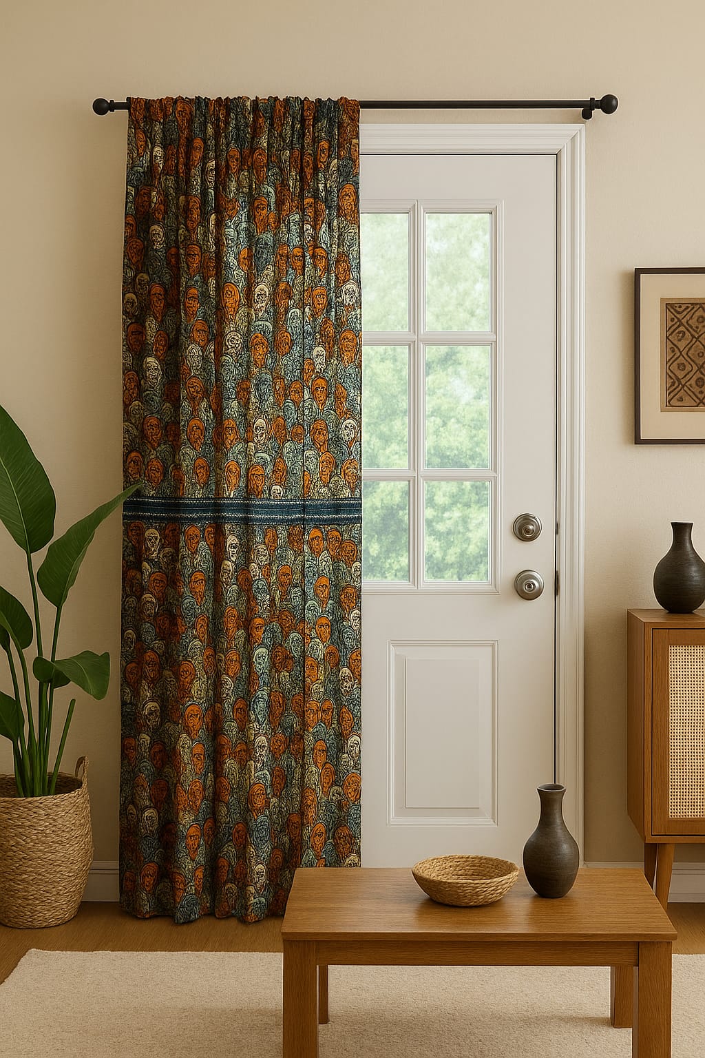 African Wax Print Curtain Panel - Image 3
