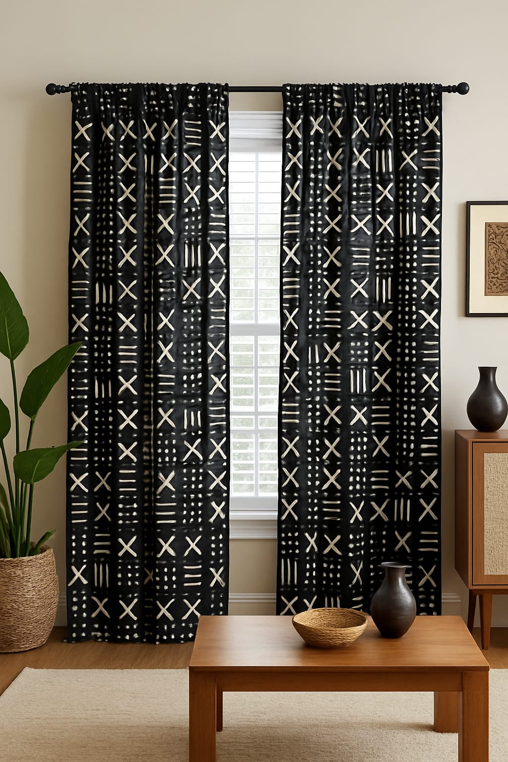 African Wax Print Curtain Panel - Image 2