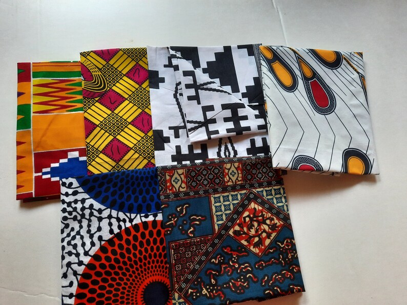 6 Random Fat Quarter Bundle/African Fabrics/ 6 Quarter
