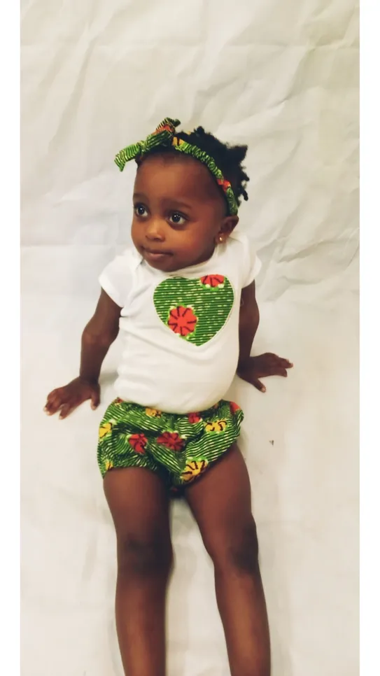 African Baby Girl Diaper Cover Set - Image 7