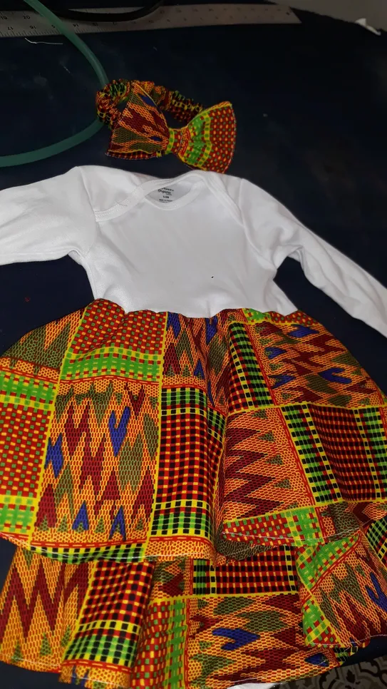African Baby Girl Onesie set