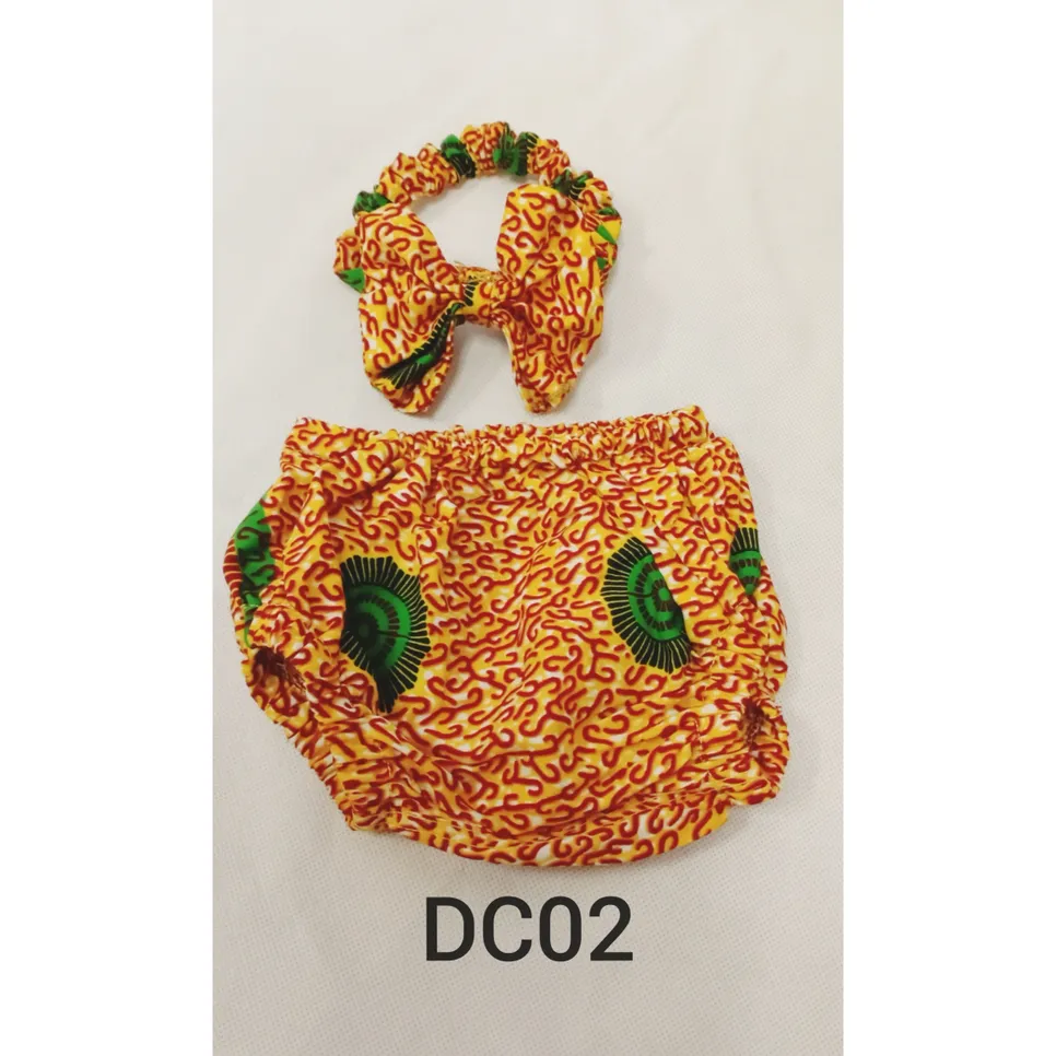 African Baby Girl Diaper Cover Set - Image 4