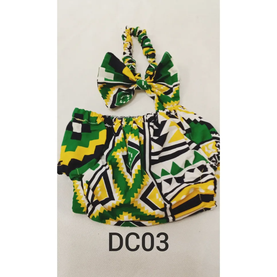 African Baby Girl Diaper Cover Set - Image 3