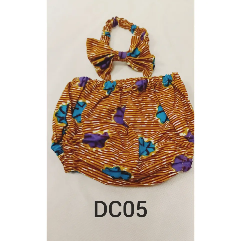 African Baby Girl Diaper Cover Set - Image 9