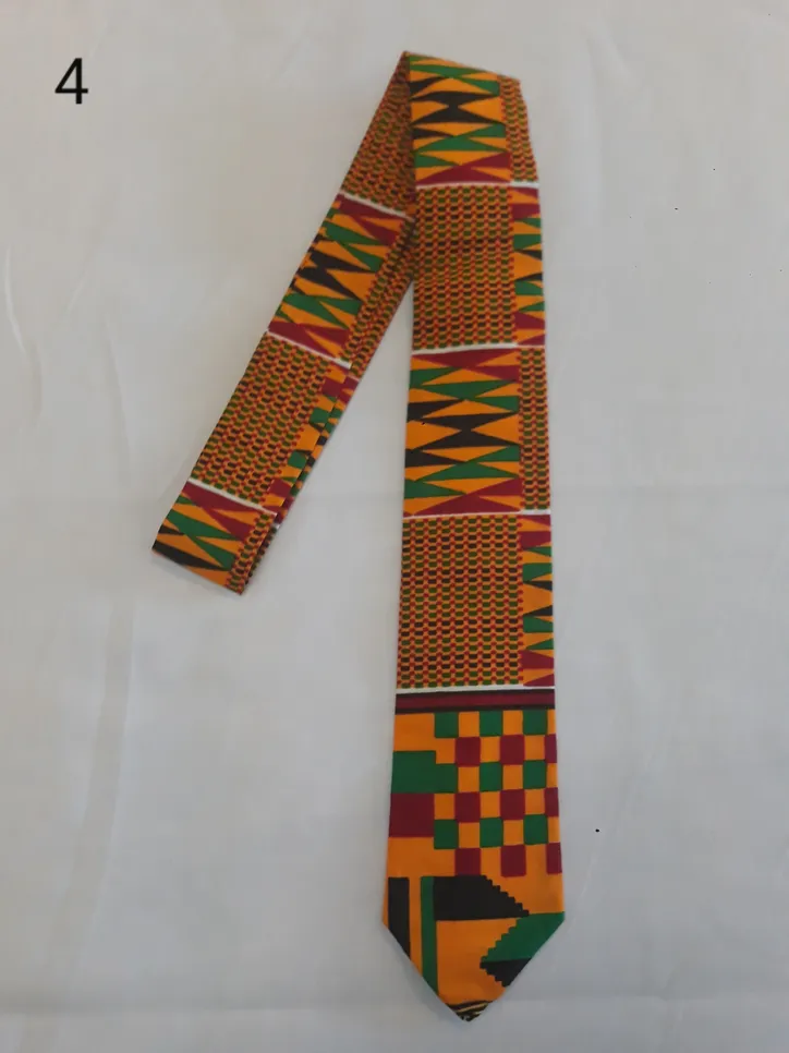 African Print Mens Tie - Image 4
